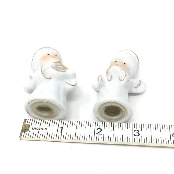 Vintage ceramic cherub Angels Holiday Salt & Pepper Shakers - Picture 5 of 6